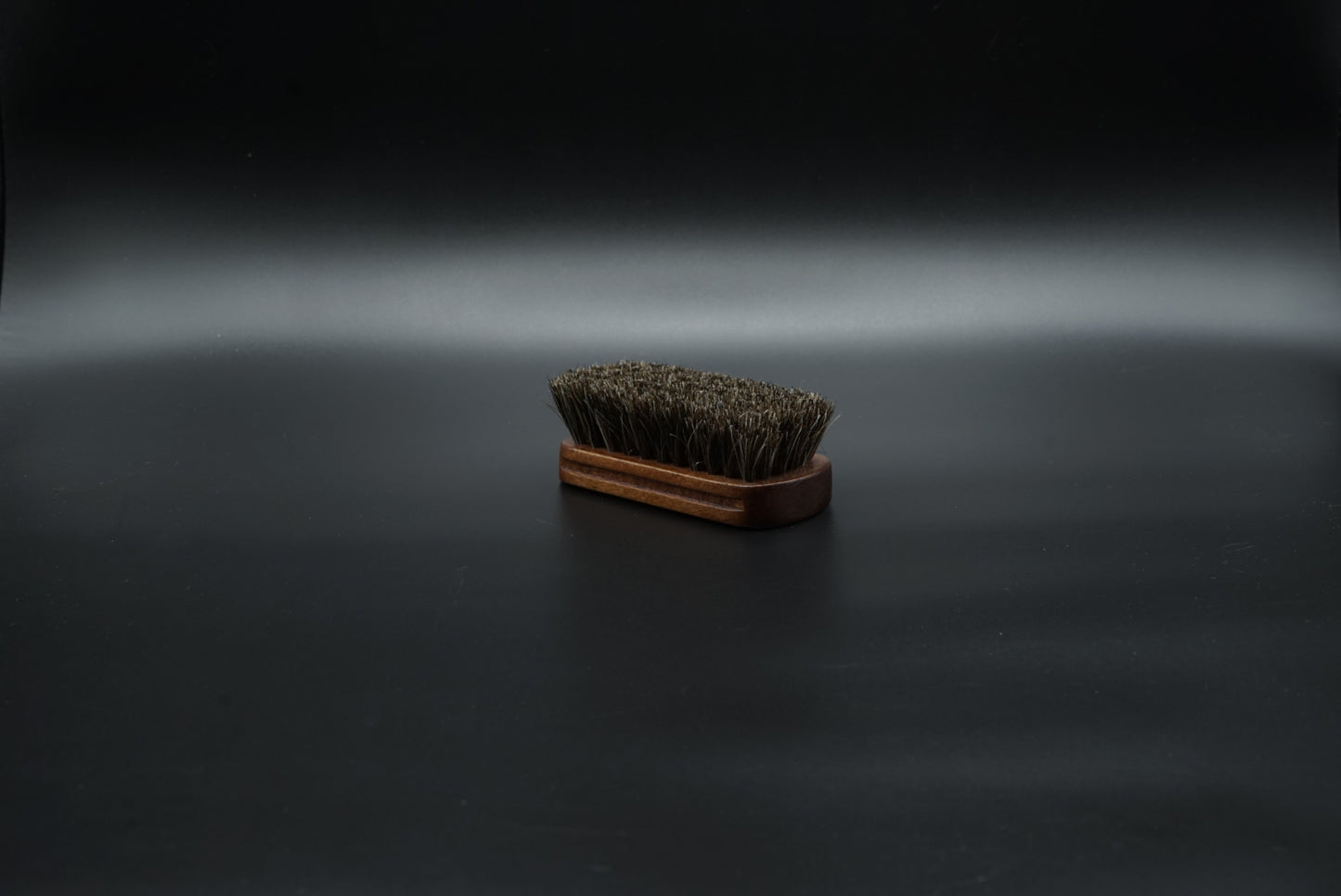 Leather brush - wooden handle horsehair