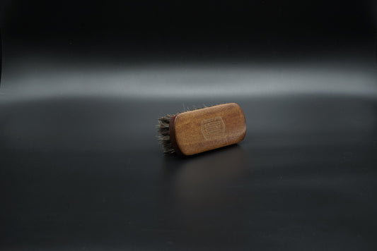 Leather brush - wooden handle horsehair
